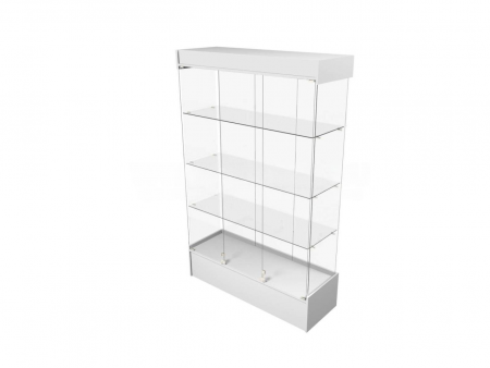 Витрина стеклянная с дверками (подиум — 300 мм) 1252 мм