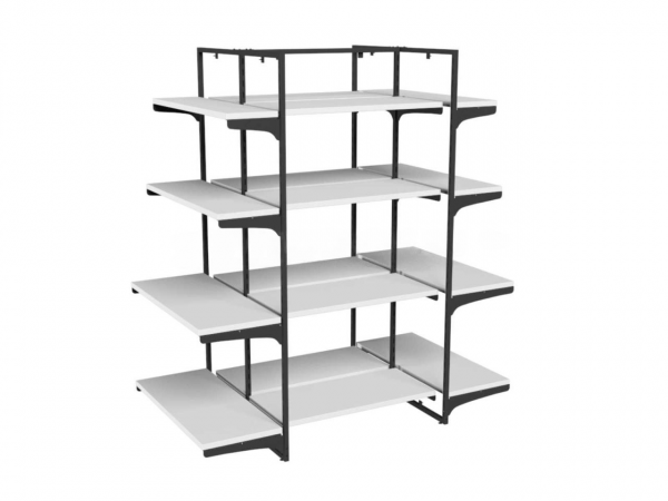 Оcтровной Стеллаж H-1800 Белый