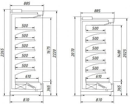 Холодильная горка Женева-1 ВС55