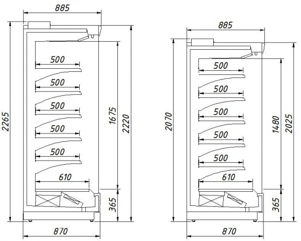 Холодильная горка Женева-1 ВС55
