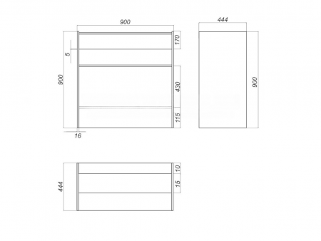 Прилавок демонстрационный эконом стекло 350 (Белый)