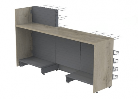Кассовый модуль правосторонний прямой 2070х500 мм h=900-1200 мм