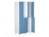 Шкаф для раздевалок WL 32-90 голубой/белый
