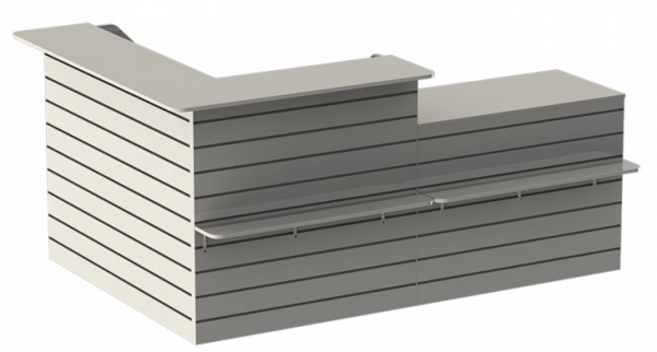 Стойка ресепшн левосторонняя ЛДСП 1000x1500 мм, h=1000 мм