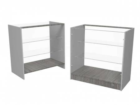 Прилавок демонстрационный эконом аквариум (Серый/Ясень черный)