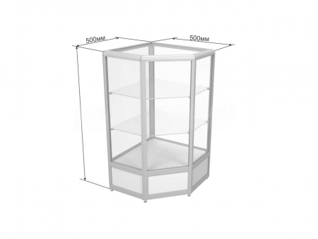 Прилавок угловой аквариум из алюминиевого профиля