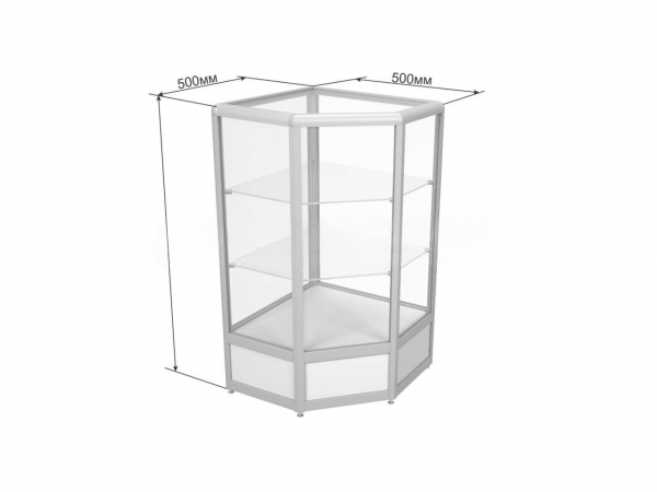 Прилавок угловой аквариум из алюминиевого профиля