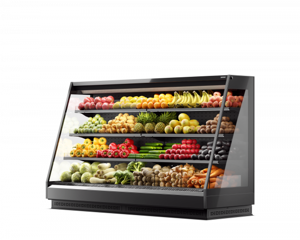 Полувертикальные пристенные витрины VEGA 090 H160