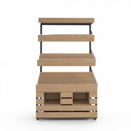 Стеллаж деревянный для булочек