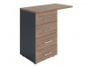 Тумба боковая NPW-408 L4 темный орех /антрацит