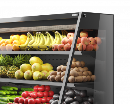 Полувертикальные пристенные витрины VEGA 090 H160