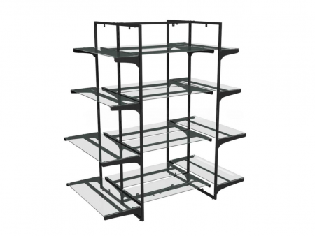 Островной Стеллаж H-1800 черный каркас