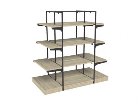 Островной Стеллаж H-1800 с подиумом Дуб Сонома