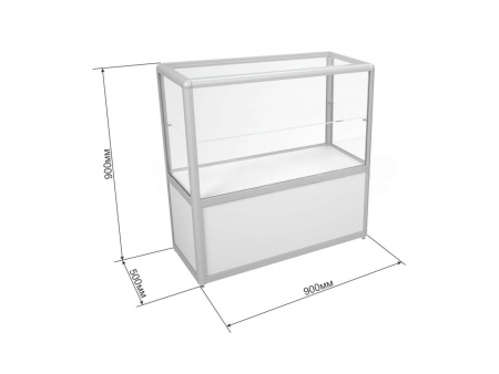 Прилавок демонстрационный из алюминиевого профиля (стекло 500)