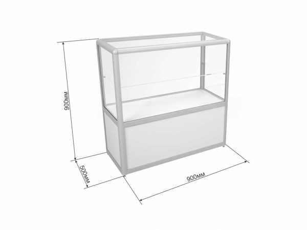 Прилавок демонстрационный из алюминиевого профиля (стекло 500)