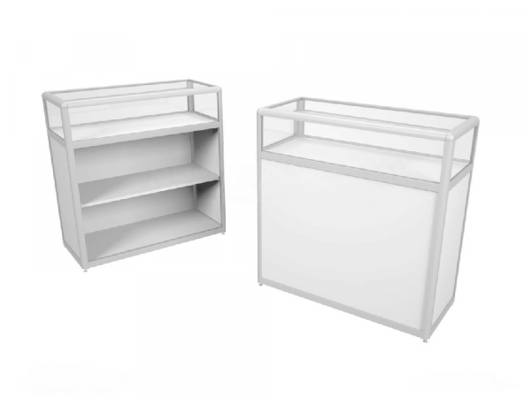 Прилавок демонстрационный из алюминиевого профиля (стекло 200)