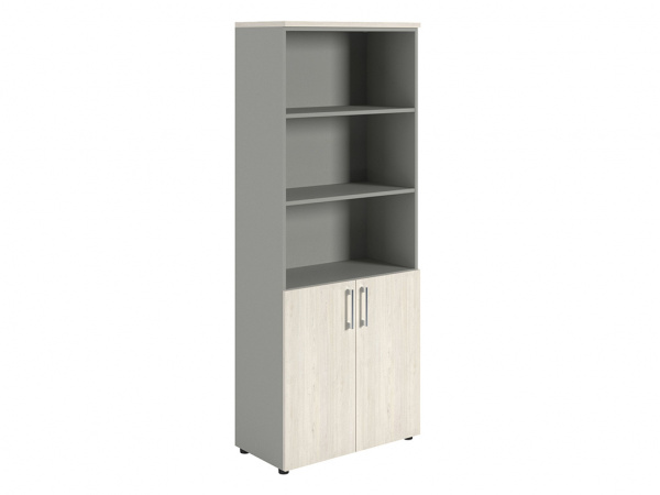 Шкаф NW 2080/2 полузакрытый белое дерево/серый