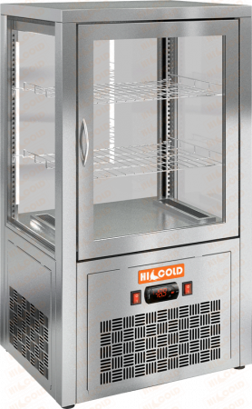 Настольная вертикальная холодильная витрина HICOLD VRC 70